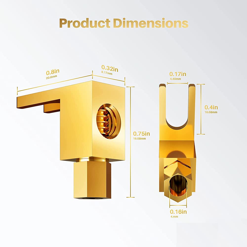 KUYIOHIFI HiFi Banana Plug to Spade Adapter - Vintage Speaker Amplifier connectors/Banana Plug Adaptor (10-Pack)