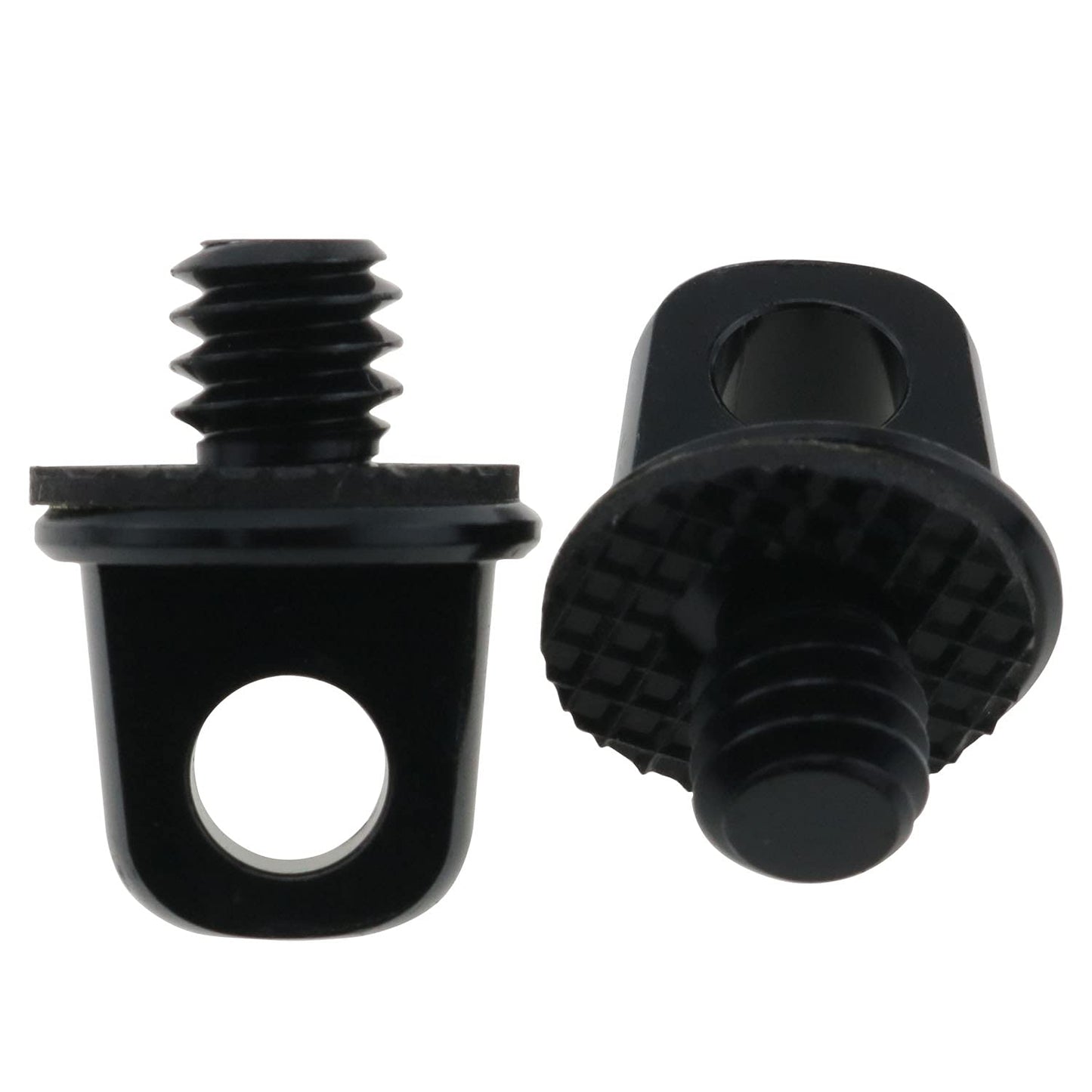 CZQC 1/4inch Camera Screw 2PCS 1/4-20 Quick Install Metal Screws Connecting Adapters for Camera Neck Wrist Strap Sling Black