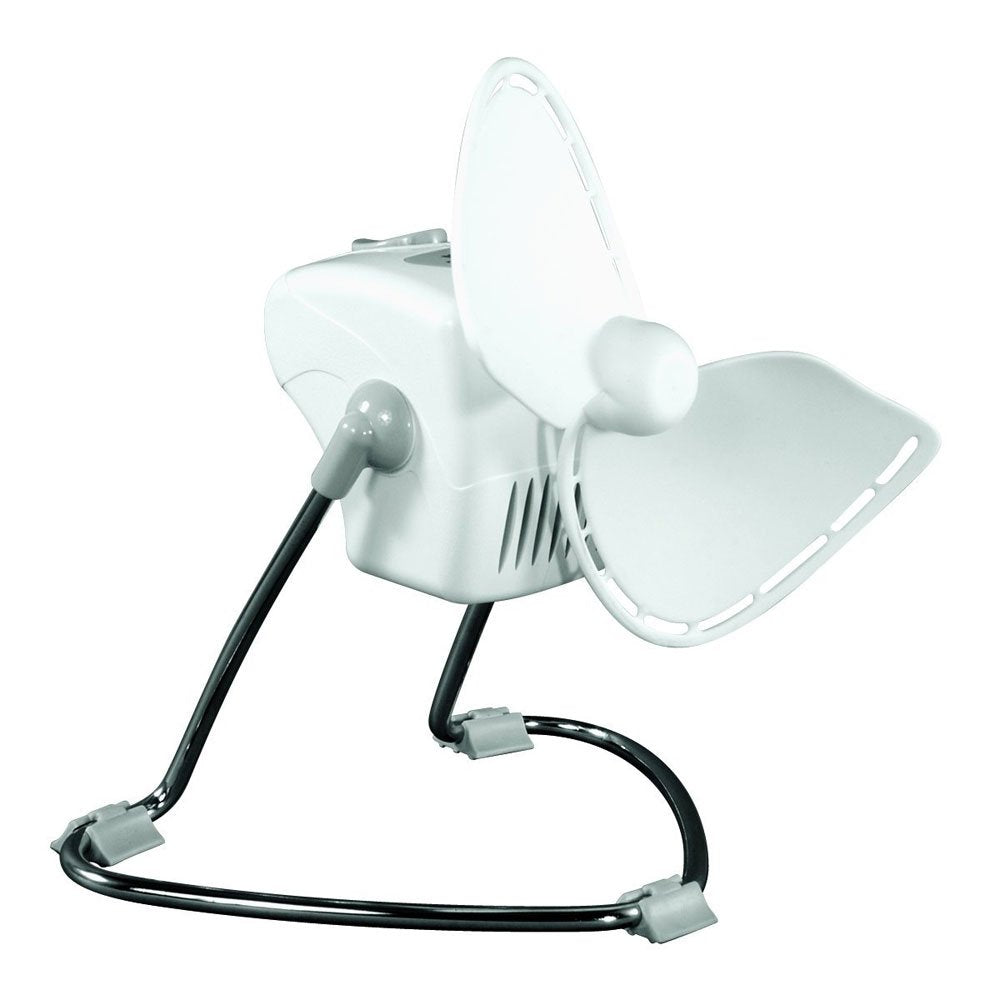 Caframo Chinook, 2-Speed Desk Fan, Cage Free, Easy To Clean Soft Blades, Canadian Made, 8.8" Blade, 707CHWBX, White