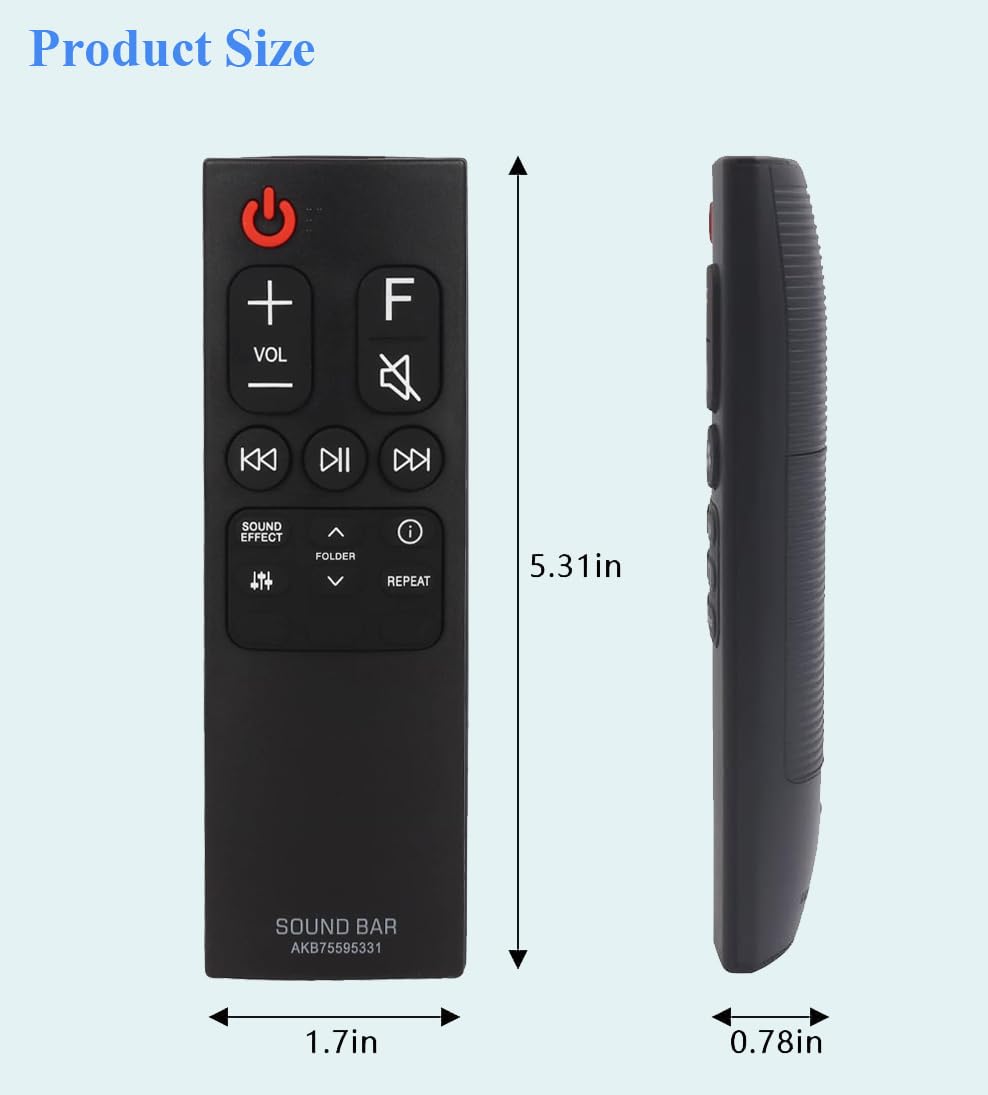 Replacement Soundbar Remote Control for LG Sound Bar SL6Y SN6Y S65S3-S SL5Y SPN5B-W SPL5B-W SL4Y SL4 SNC4R SPH4B-W SPJ4-S SPH4B-W SN7CY SL7Y