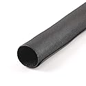 MGI SpeedWare Woven Mesh Split-Sleeve Wire Loom for High-Temperature Automotive Harness and Home Cable Management - 25 feet (1/2")