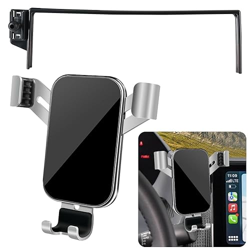 LUNQIN Car Phone Holder for Toyota bZ4X 2023 2024 2025 and Subaru Solterra 2023 2024 2025 Auto Interior Accessories Best Cell Phones Mount Cellphone