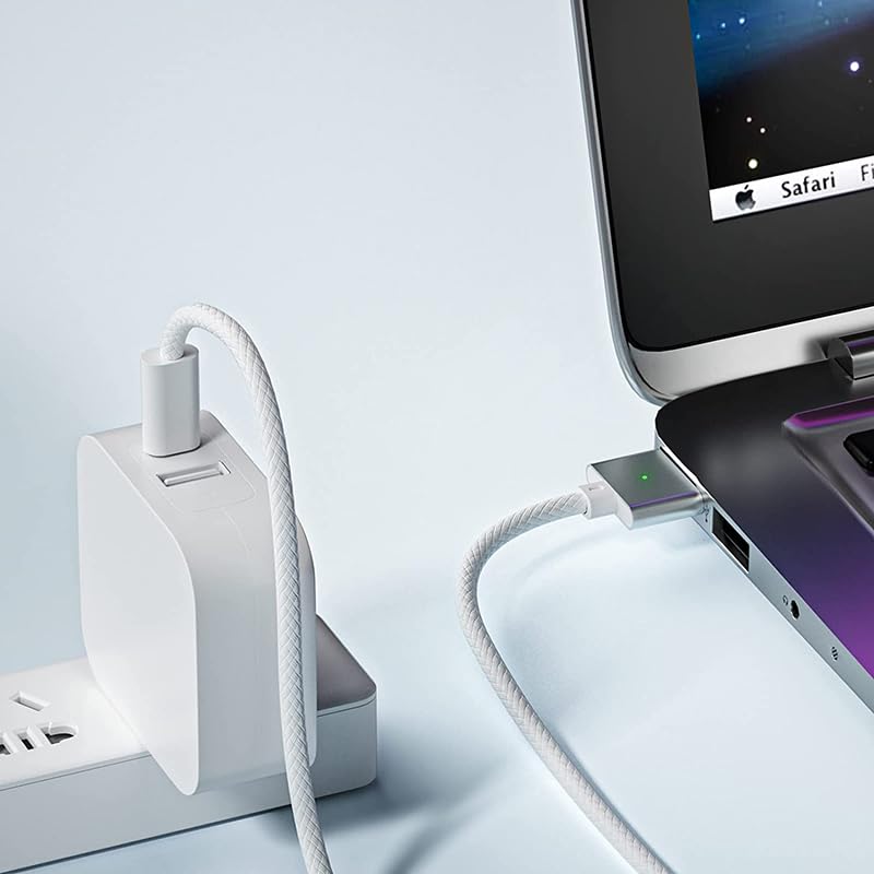 EGTPPJP 140W USB-C to Magnetic 3 Cable, 6.6 FT Magnetic Safe Fast Charging Cable for 14” 16” MacBook Pro 2024 M3 Pro & Max, Air 2022 M2, MacBook Pro