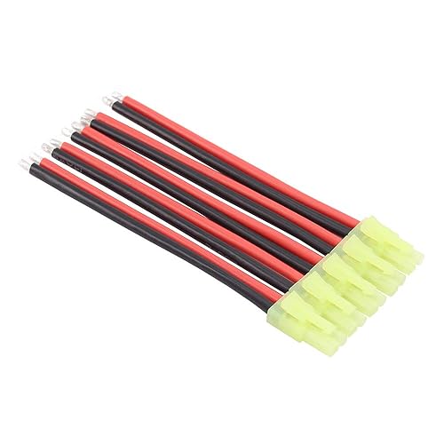 5pcs Compatible with Micro Mini-Tamiya Male Connector Adapters Wire with 10cm 14awg Silica Gel Cable(BDHI-48)
