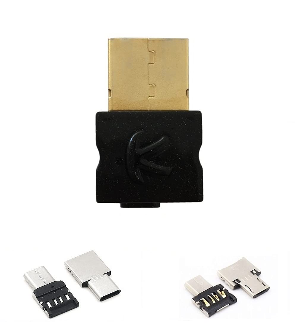 KOKKIA USB_Splitter (Includes Type C & Micro-USB Adapters) :Digital Bluetooth USB Splitter Transmitter,Compatible with Windows/Apple Mac