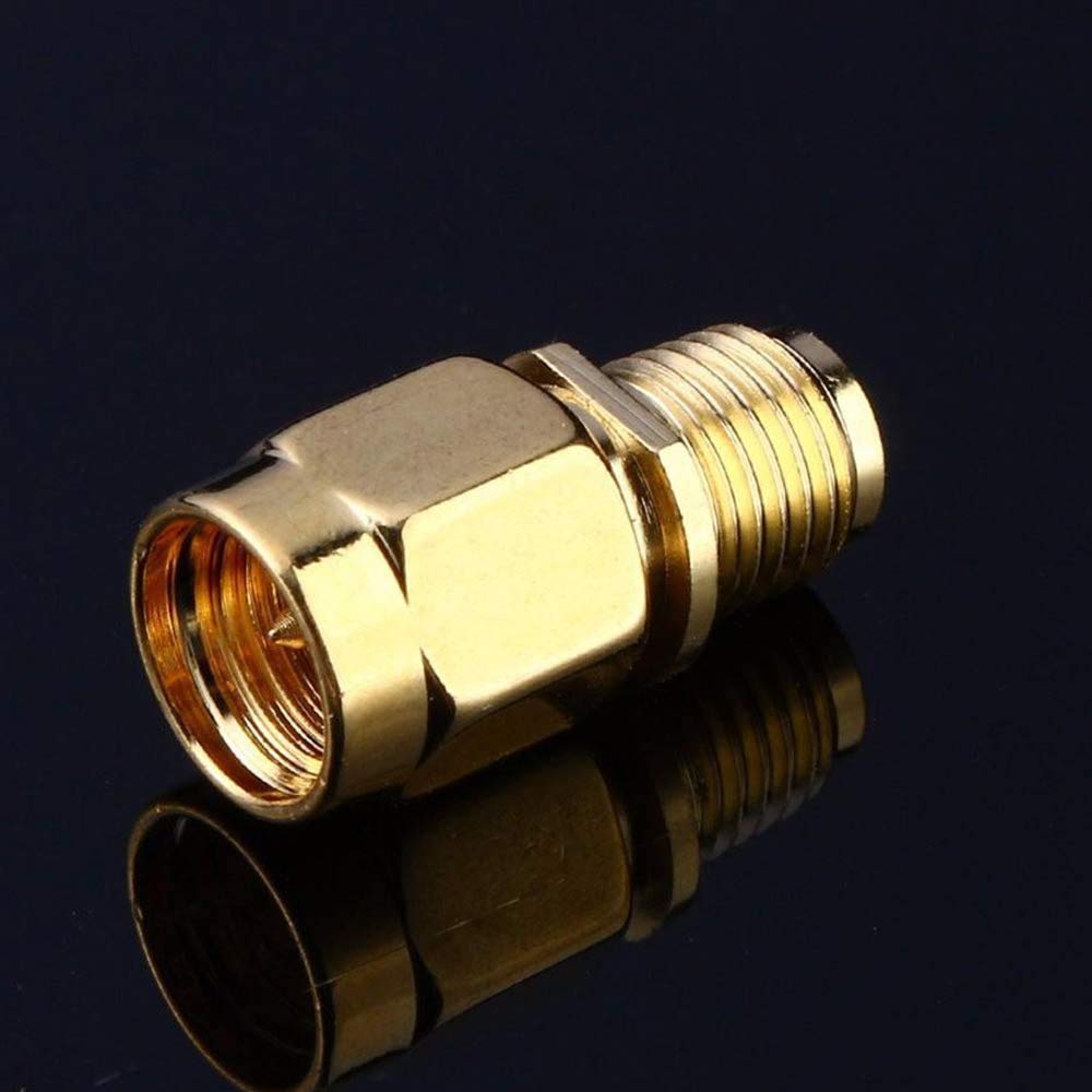 TengKo SMA Male Plug to RP-SMA Female RF Straight Connector Gold Plating Adapter for Wi-Fi Antenna Repeaters Radio Signal Extension Cable (2 Pack)