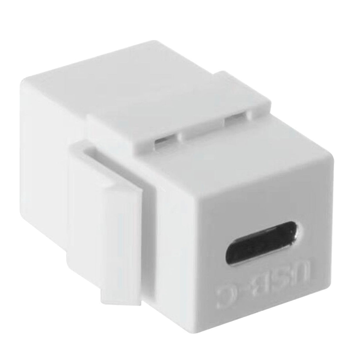 AJDPOI USB C Keystone Jack Adapter (5-Pack) USB 3.1 Type-C Connector Keystone Insert Female to Female for Wall Plate Outlet Panel-White