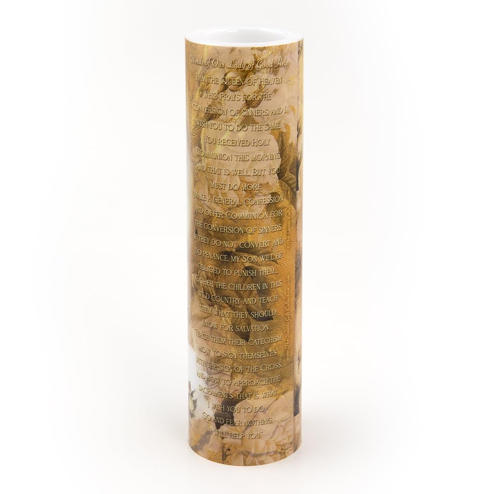 THE SAINTS COLLECTION Our Lady of Good Help LED Flameless Devotional Prayer Candle