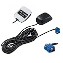 POBADY Car GPS Antenna 1575.42MHz Fakra C Adapter Right Angle with 3M GPS Fakra Antenna Magnetic Base for Car Vehicles GPS Navigation System GPS