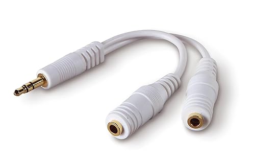 Belkin 3.5mm Audio Splitter - Dual Headphone and Speaker Jack Adapter for Sharing Music or Videos - Compatible with iPhone, iPad, Laptops, Tablets
