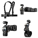 SUREWO 4 in 1 DJI Osmo Pocket 3 Accessories Kit,Quick Release Chest Mount Harness/Quick Release Head Strap Mount/ 360°Rotating Wrist Strap/Quick Clip