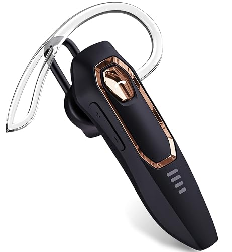 Micool Bluetooth Earpiece, Noise Canceling Trucker Headset, 30H Talking Time, 2 Microphones, Hands Free Bluetooth Earpiece for Cell Phones, Long