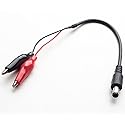 5.5x2.1mm DC Male Plug to Alligator Clip Adapter Cable for LED Strips, CCTV, Routers & 12V Battery Power(Pack of 2)