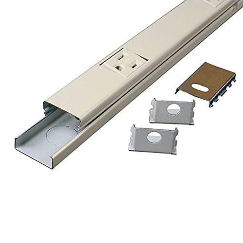 Legrand Wiremold V20GB506 Plugmold 2000 Series 5 Foot Hardwired Power Strip with 10 Outlets, Ivory