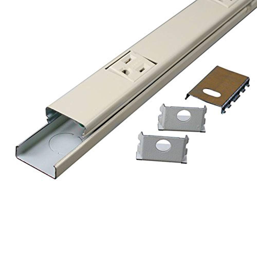 Legrand - Wiremold Wall Mount Power Strip, Ivory Under Counter Power Strip, 3 Foot Steel Kitchen Power Strip, 6 Outlet Power Strip to Use as Cable