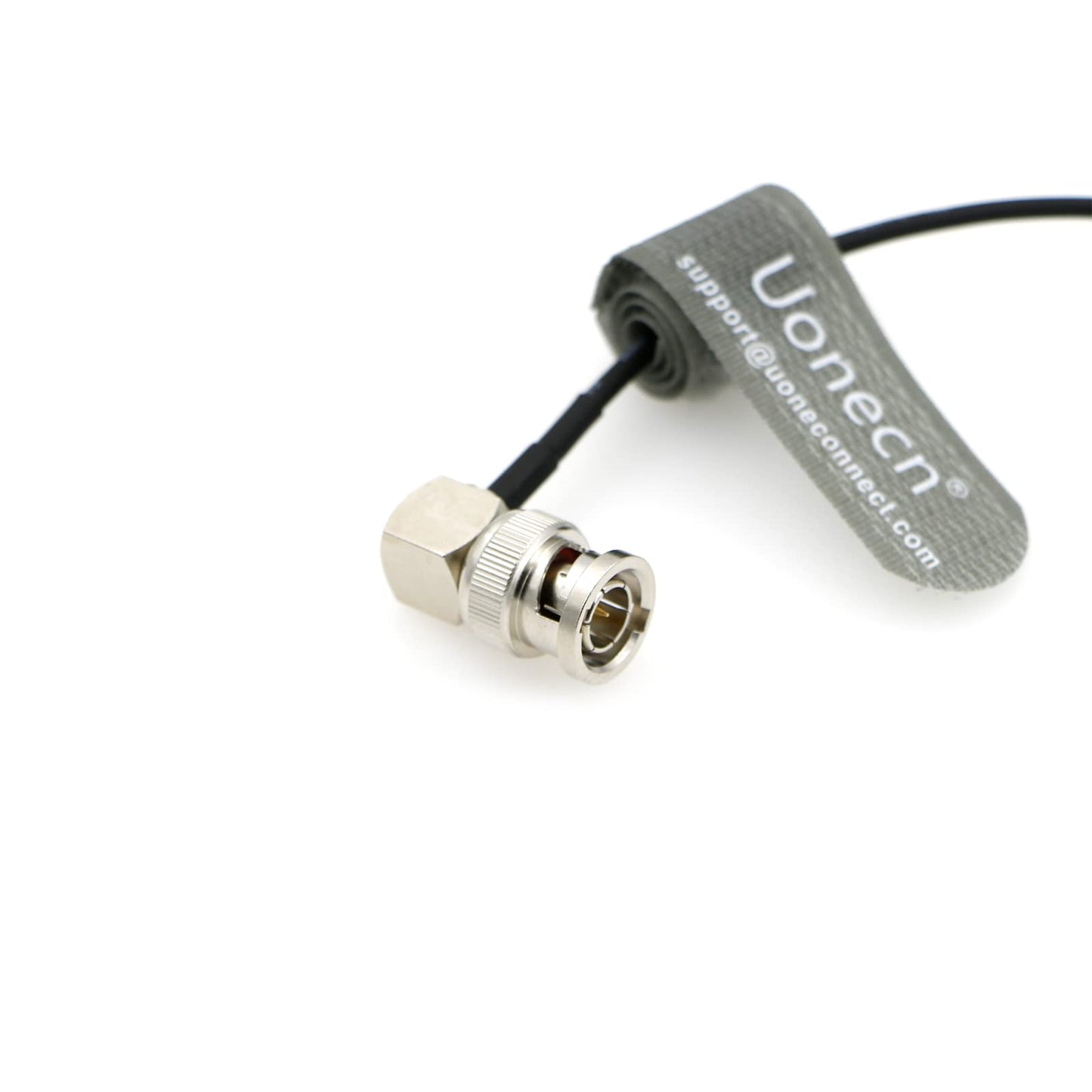 Uonecn BNC Female Straight to BNC Male Right Angle SDI Cable for Camera 50 ohm