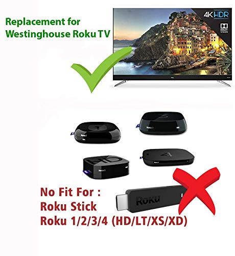 Remote Control Compatible with All Westinghouse Roku TV with Netflix Sling hulu VUDU - No Setup Required
