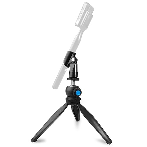 Movo HMT-2 Tabletop Tripod Microphone Stand for Movo WMX-HM and Rode Interview Go Handheld Wireless Mic Adapters. Perfect for Podcasting, Vlogging