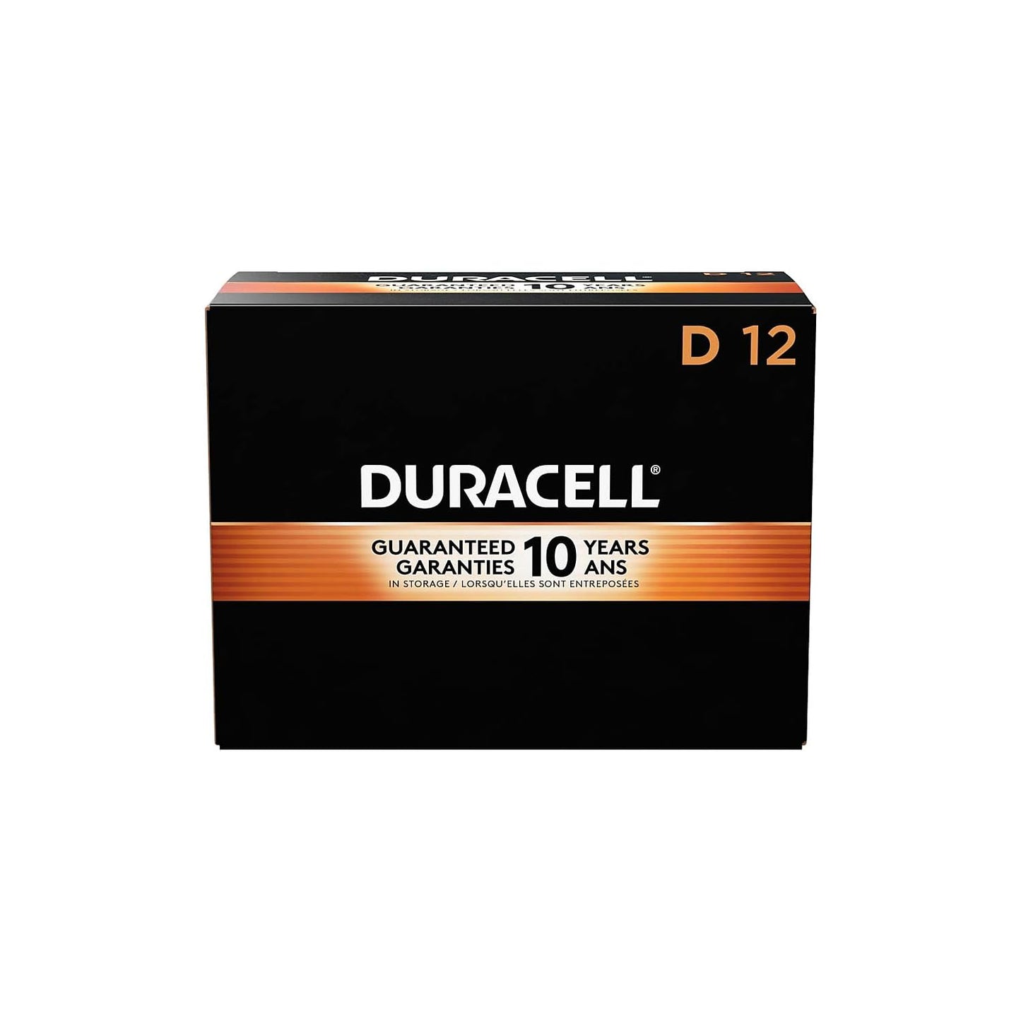 DURACELL Coppertop D Alkaline Batteries, 12/Pack (MN1300)