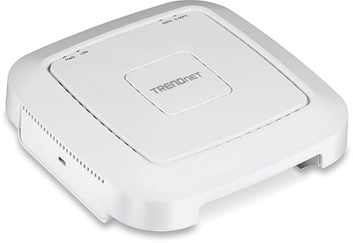 TRENDnet AC1200 Dual Band PoE Indoor Access Point, MU-MIMO, 867 Mbps WiFi AC, 300 Mbps WiFi N Bands, Client Bridge, Repeater Modes, Gigabit PoE LAN