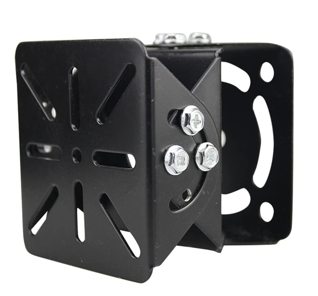 FINXRoll CCTV Security Camera Universal Pole Mounting Mount Bracket Adapter for PTZ Dome Surveillance Camera (3-Axis Black Bracket)