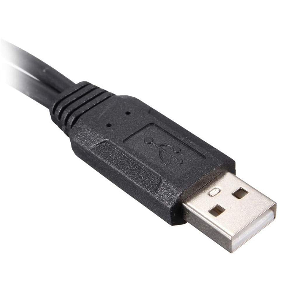 Adaptermvp USB 2.0 Adapter, Dual USB Female Jack Y Splitter Charger Cable (2 Pack) for Laptop/Tablet/Smartphone Data Transmission/Charging