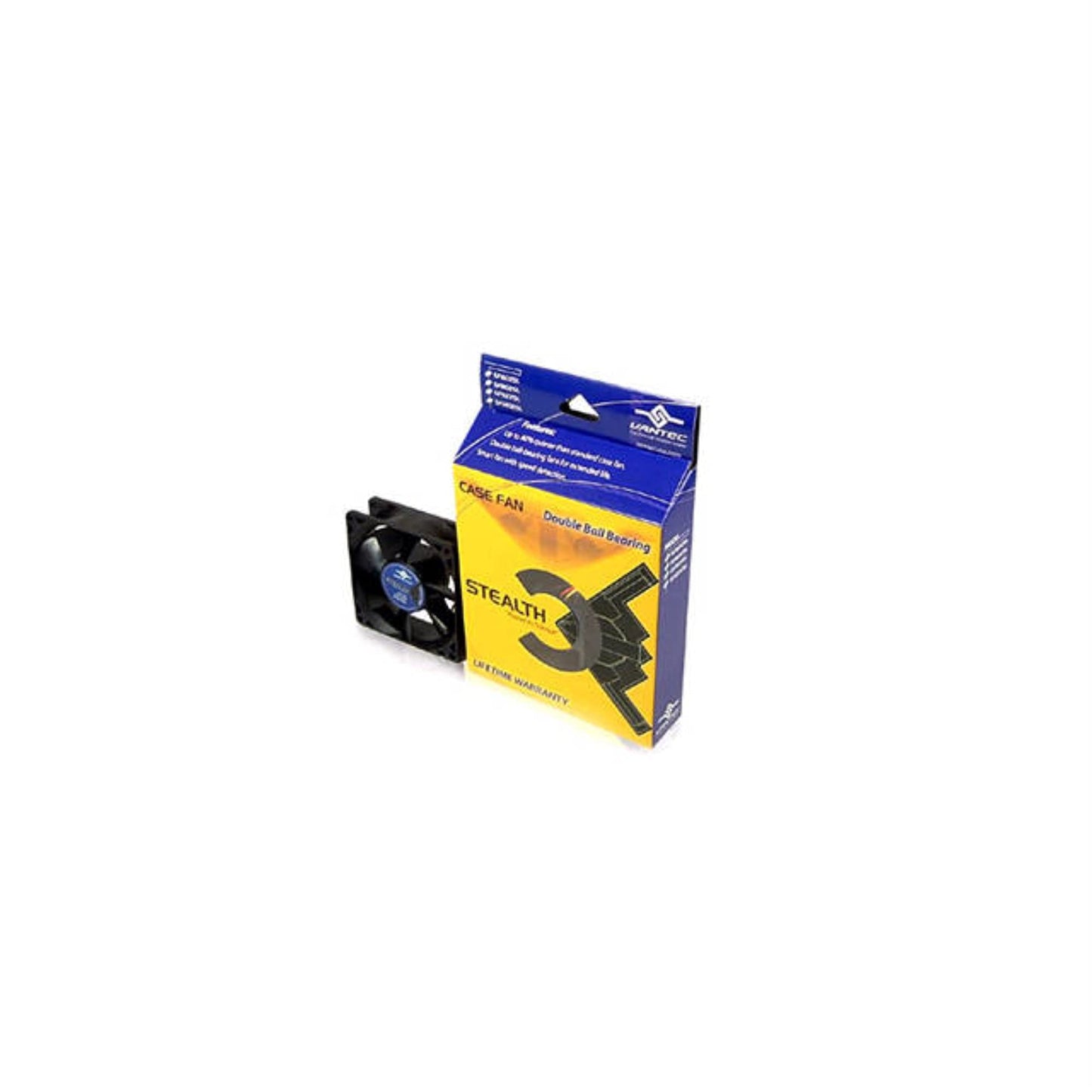 Vantec Stealth SF6025L 60x60x25mm Double Ball Bearing Silent Case Fan (Black), 1 Count (Pack of 1)