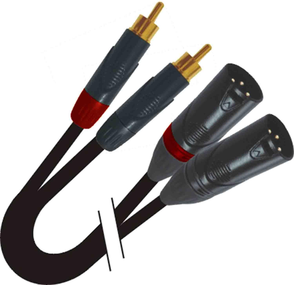 Prox XC-DRXM03 3' Dual RCA-M to XLR3- Unbalanced Audio Cable