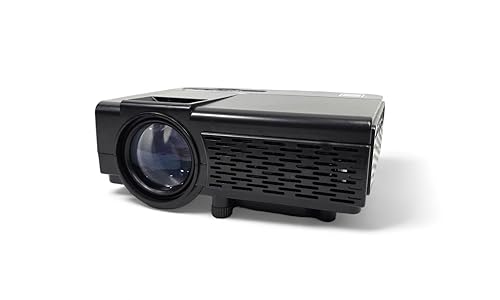 RCA RPJ107 1080P, Streaming Ready, 30"-150" Picture Size, Bluetooth, HDMI, AV, USB, TF Card, Remote, Perfect for Movies, Gaming, Outdoor, Indoor, Home