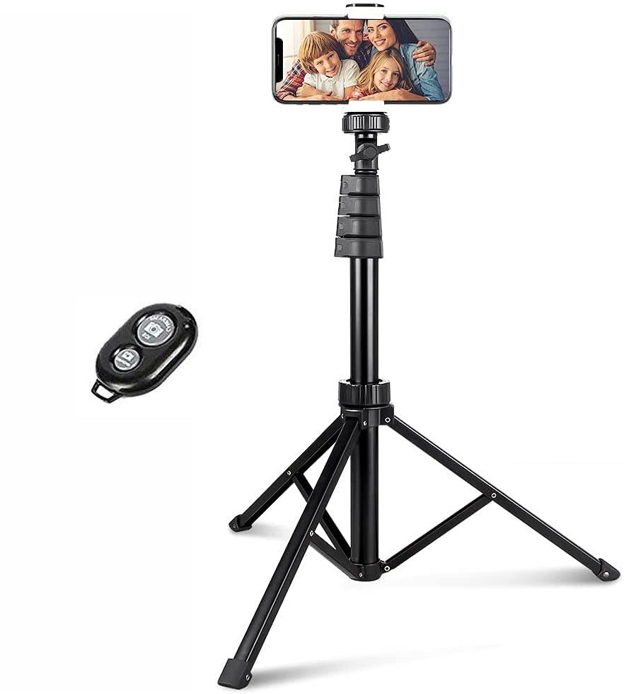 Tripod Selfie Stick Wireless Monopod Compatible with Google Pixel 9 Pro XL, Remote Shutter Built-in Self-Portrait Extendable Stand