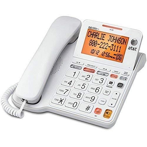 Office Phone Cord, Att Cl4940 Corded Home Desk Line Speaker Landline Phone, White