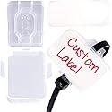 Heavy Duty Zip Tie Labels for Cables and Cords, 50Pk. Durable, Protective Box Attaches to Zip Ties for Cord and Cable Organization. Best Reusable Wire