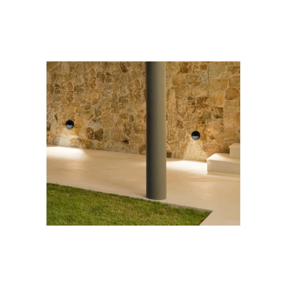 Westinghouse 6579000 Winslett Transitional One-Light Dimmable LED Outdoor Wall Light Sconce, Dark Sky Friendly, Textured Black Finish, Frosted Glass