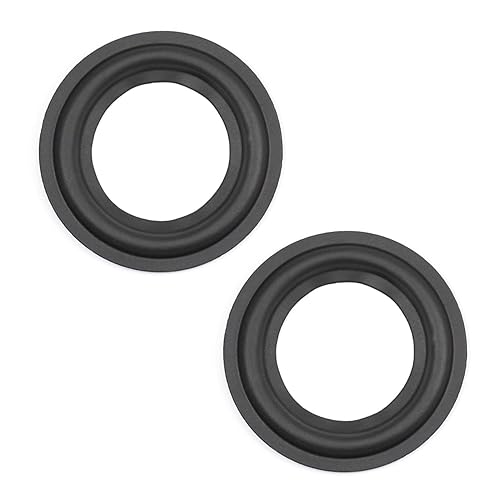 Fielect 3.5inch/84mm Speaker Rubber Edge Surround Rings Replacement Parts for Speaker Repair or DIY 2Pcs