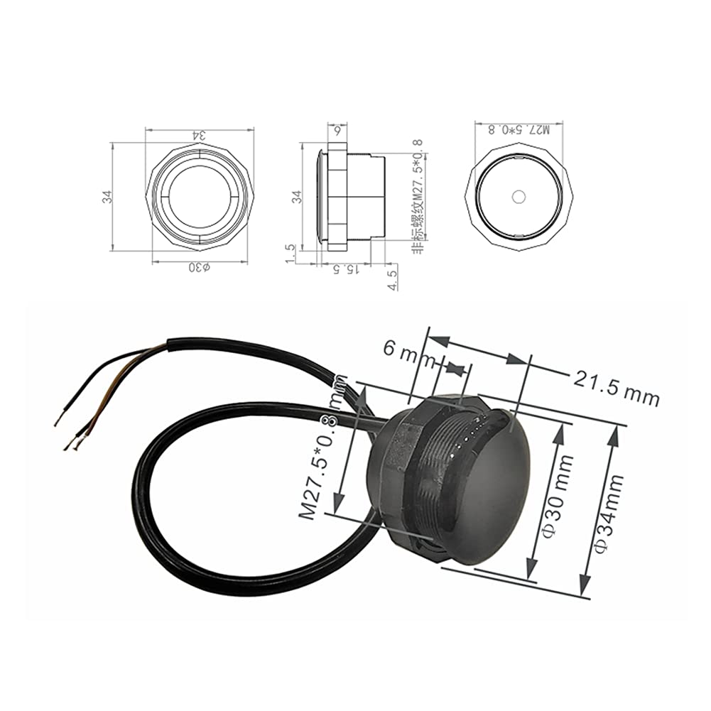 Taidacent Active Infrared Sensor Detector Motion Human Body Sensor Switch Photoelectric Switch Diffuse Reflection Optical Proximity Sensor Switch