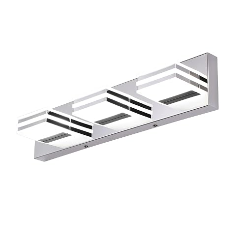 LED Vanity Lights 20in Bathroom Lights Fixtures over Mirror 3 Light LED Lighting Fixture for Bathroom 18W Mirror Lighting Fixture Modern Bath Light
