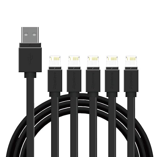 Gigastone ?5-Pack? Charging Cable for Apple Lightning Devices, 3ft Fast Charge 12W, Compatible with iPhone, iPad, Charging only, Data Sync not…