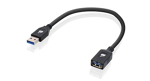 IOGEAR USB 3.0 Extension Cable Male to Female 12-Inch, G2LU3AMF