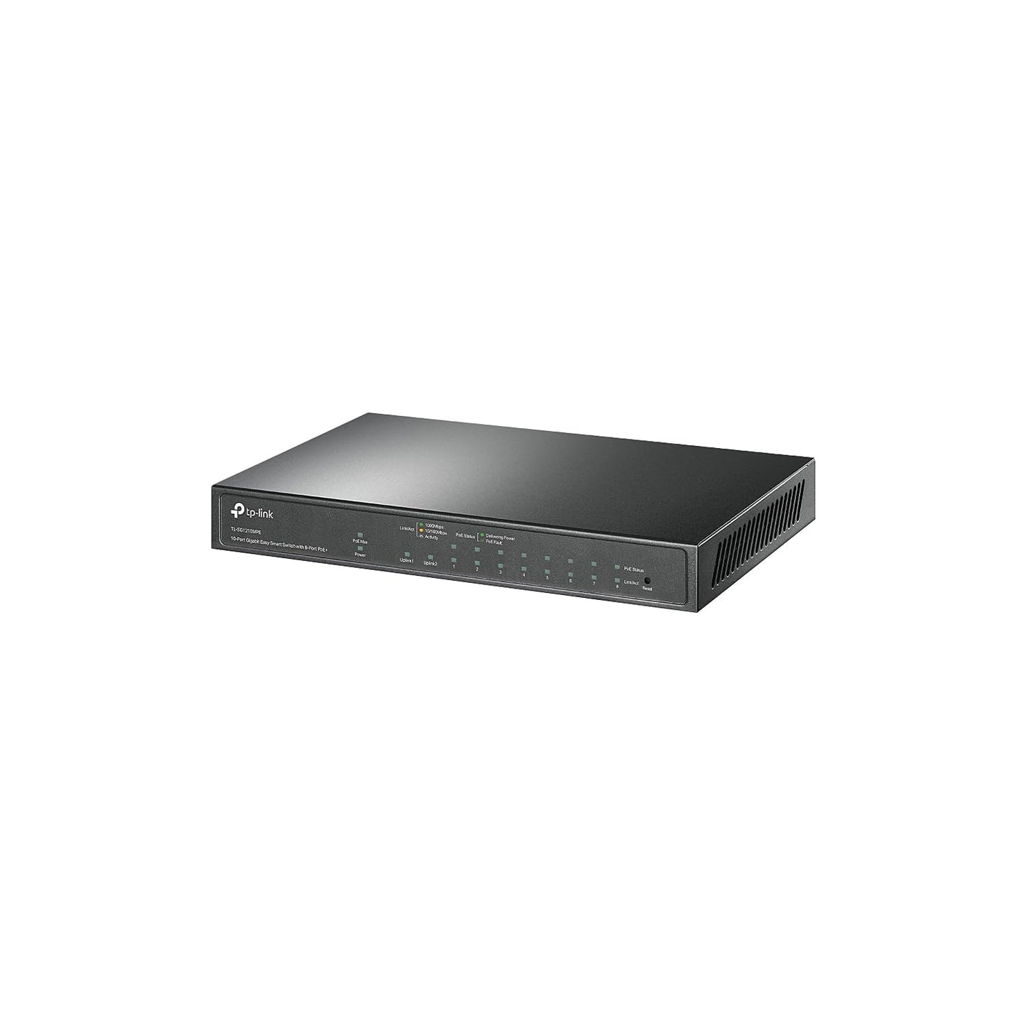 TP-Link TL-SG1210MPE | 8 Port Gigabit PoE Switch | Easy Smart Managed | 8 PoE+ Ports @123W, w/ 2 Uplink Gigabit Ports + 1 Combo SFP Slot | 3 Year
