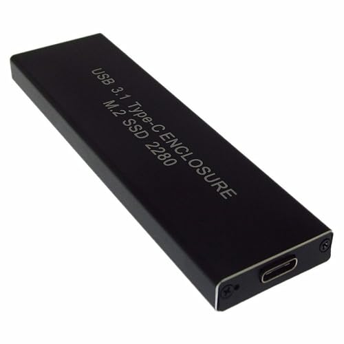 NewZoll USB 3.1 Type C to M.2 NGFF SATA SSD Hard Disk Case Enclosure 6Gbps for SATA 3.0 2230/2242/2260/2280