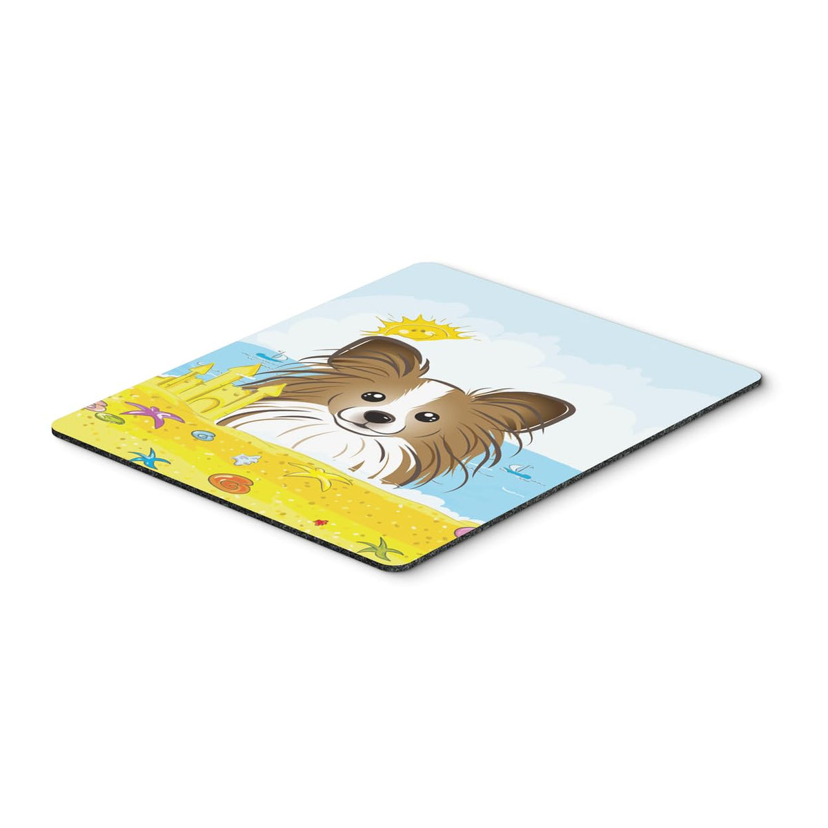 Caroline's Treasures BB2116MP Papillon Summer Beach Mouse Pad, Hot Pad or Trivet for Home Office Gaming Working Computers Laptop Mouse Mat,Washable