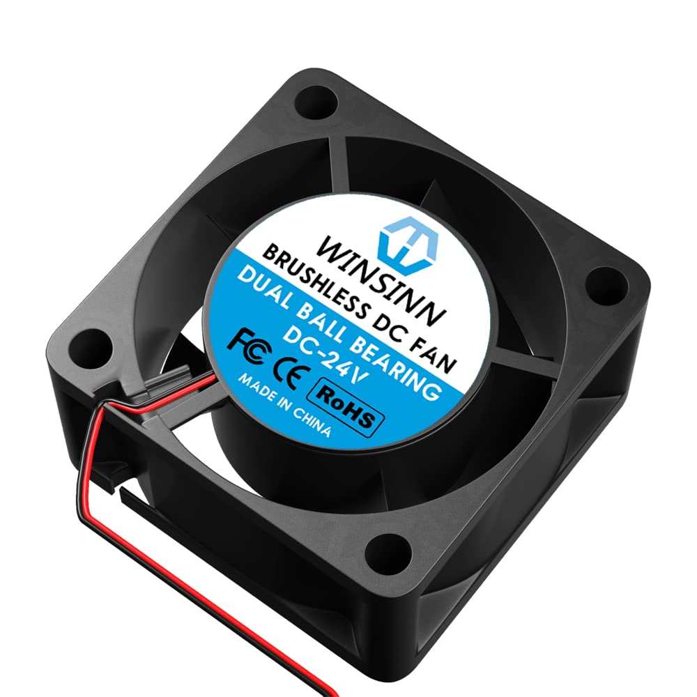 WINSINN 40mm 24V Fan - Dual Ball Bearing 8000 RPM 4020 Cooling Fan Replacement for 3D Printer/Industrial Equipment, 30cm Cable with XH2.54-2PIN