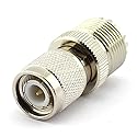 DGZZI 2-Pack TNC Male to UHF Female RF Coaxial Adapter TNC to UHF Coax Jack Connector