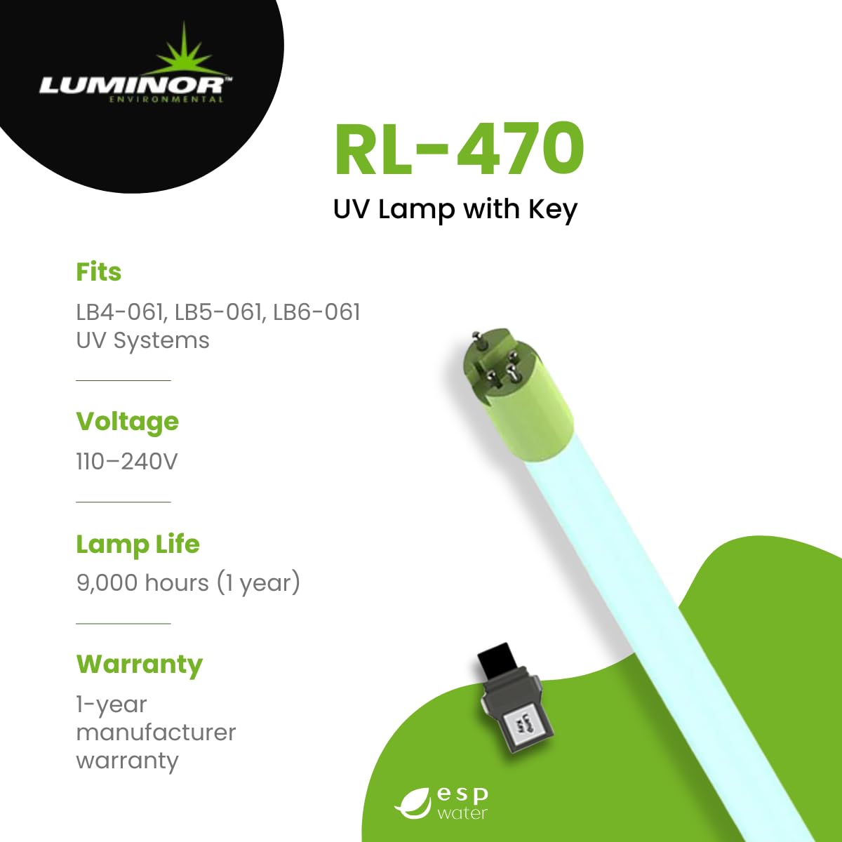 Luminor RL-470 UV lamp (for Blackcomb LB4-061, LB5-061 & LB6-061)