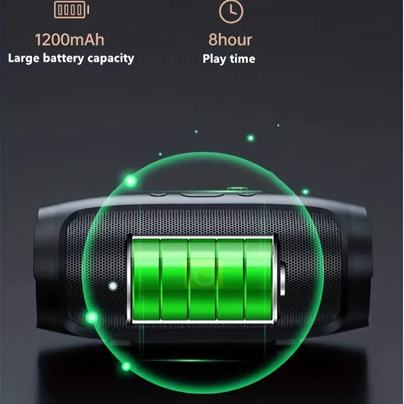 GOTFLYO Bluetooth Speaker, Portable Wireless Speaker for Family/Party/Outdoor/Beach, Electronics, Birthday Gifts, for Friends, Family (Black)