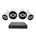 Swann AdvancedX Wired NVR 4K Security Camera System, 8 Channels, 4 PoE Cameras Outdoor, 1TB HDD Storage, Color Night Vision, Smart AI Video