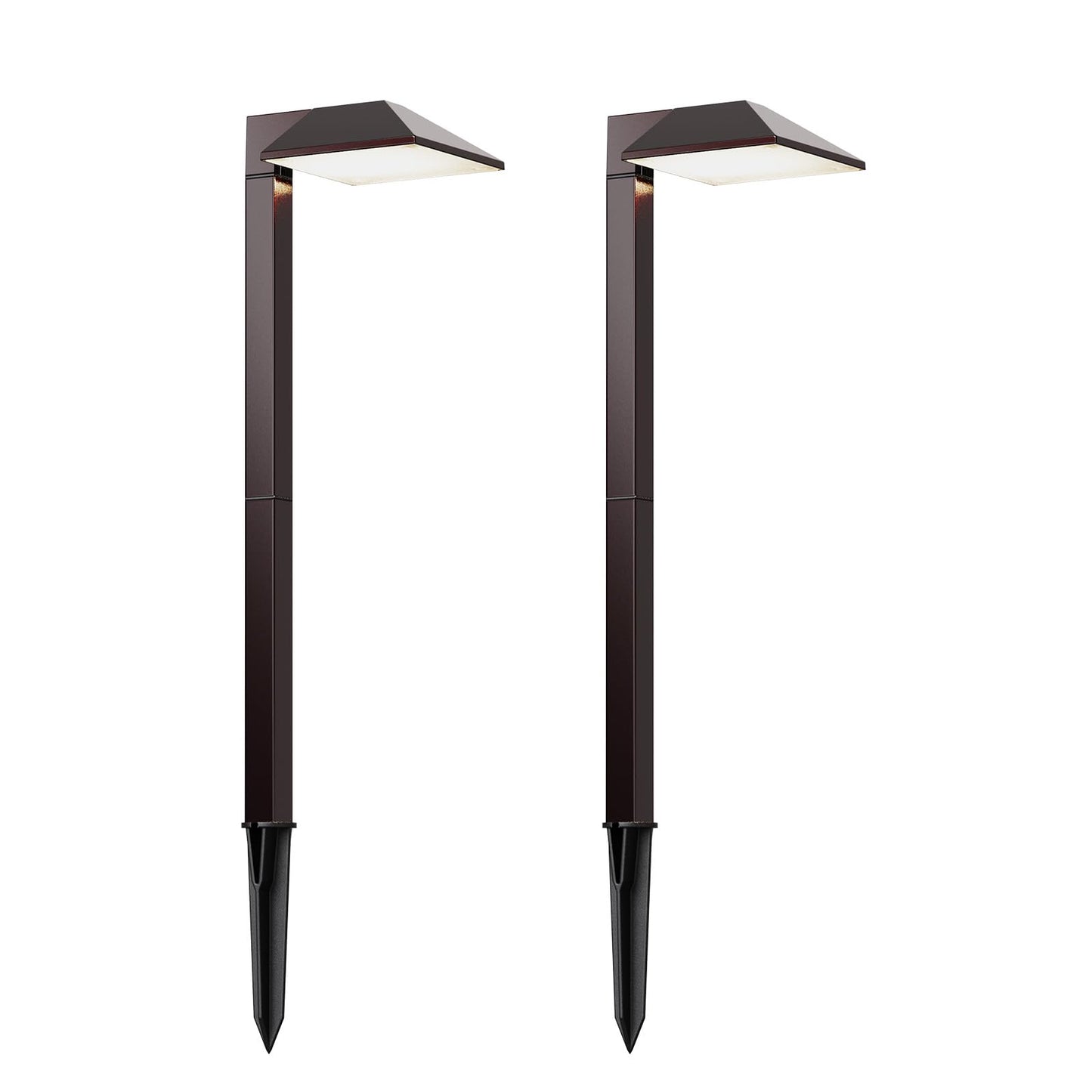 LL LIGHTING LIVING Low Voltage Pathway Lights 2PK Outdoor Landscape Lighting 1.2W 40 Lumen 2700K 12V AC Path Lights with Replacement Bulb Wire
