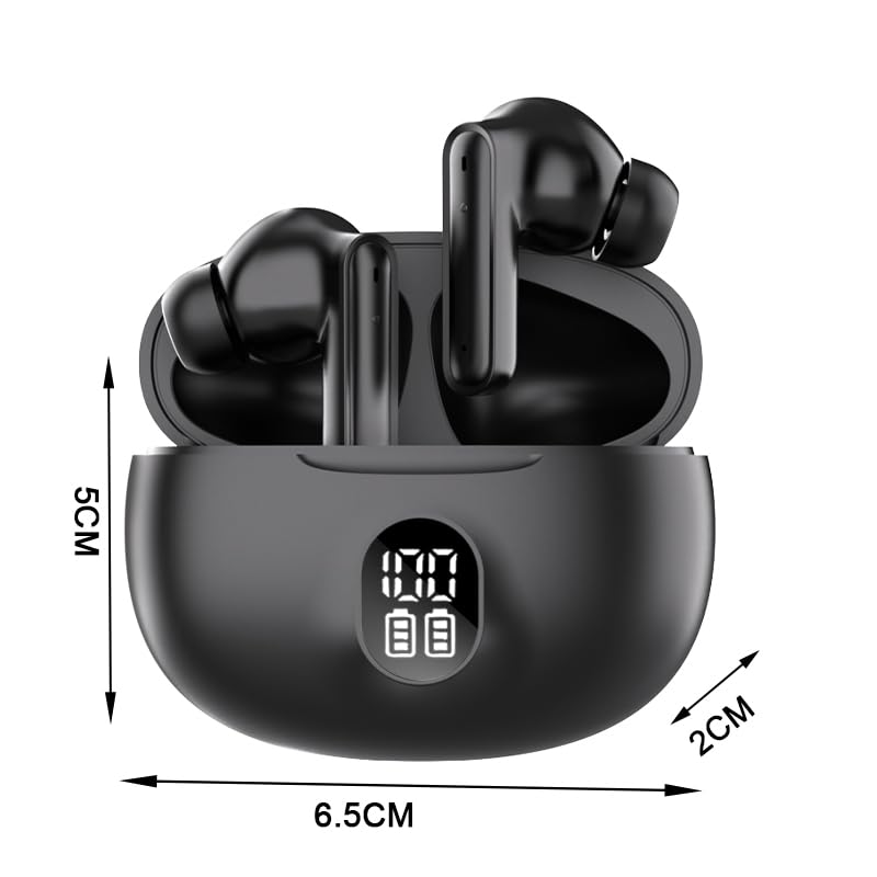 DCBCODGAL Wireless Earbuds, Bluetooth Headphones 30H Playtime Ear Buds with LED Power Display, IPX7 Waterproof Bluetooth 5.3 Earphones in-Ear Earbuds