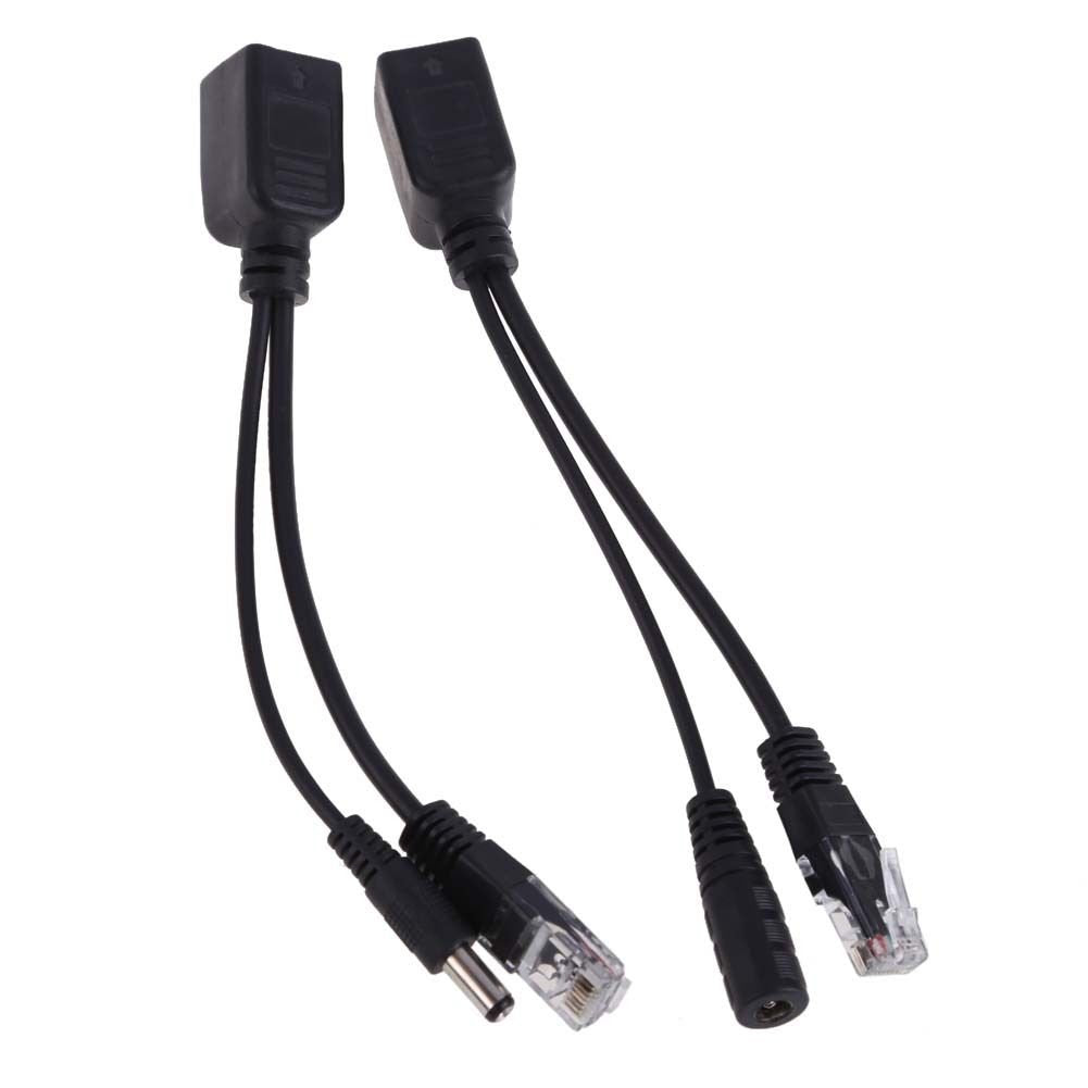 JNSupplier 5 Set Pairs Power Over Ethernet Passive POE Injector Splitter Adapter Cable Kit