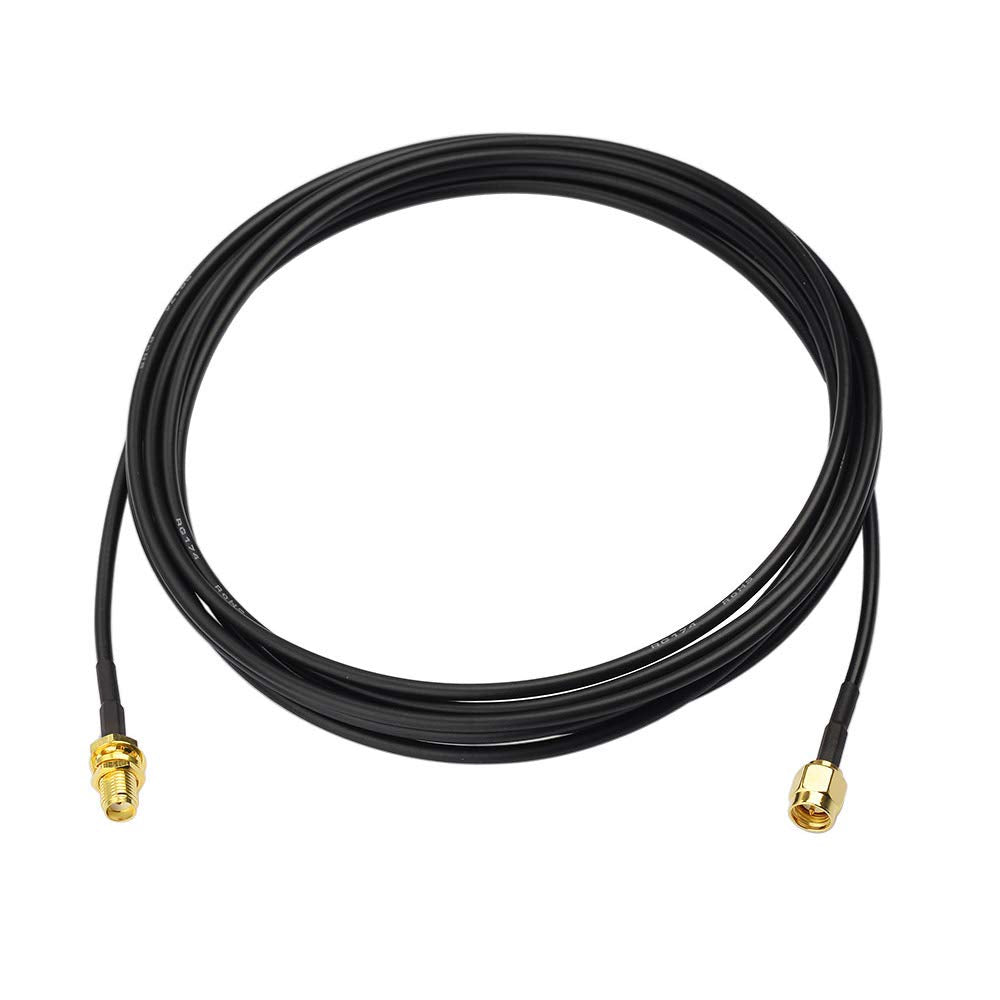 BINGFU SMA Male to SMA Female Bulkhead Mount RG174 Antenna Extension Cable 3m 10 feet (2-Pack) Compatible with 4G LTE Router Gateway Modem Mobile